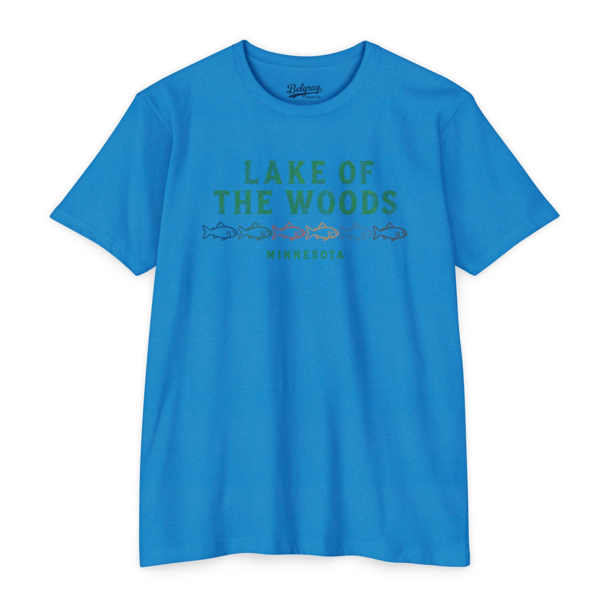 Lake of the Woods Minnesota Vintage Fishing T-Shirt | Retro Fish Graphic Tee