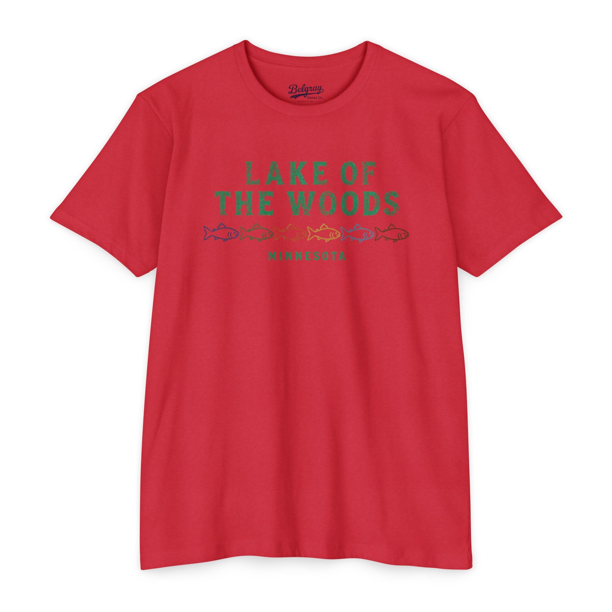 Lake of the Woods Minnesota Vintage Fishing T-Shirt | Retro Fish Graphic Tee