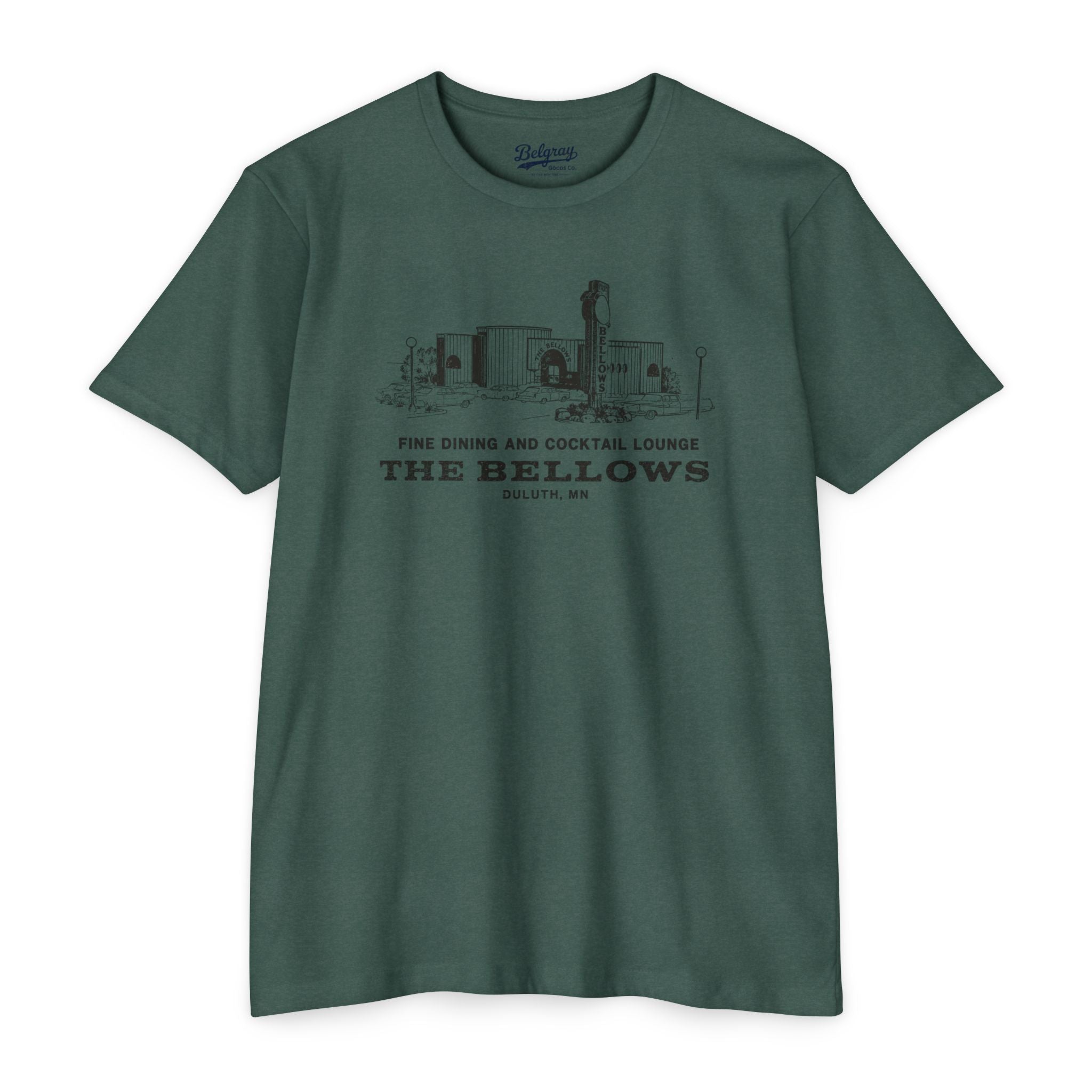 The Bellows Fine Dining & Cocktail Lounge T-Shirt – Duluth, Minnesota Retro Tee
