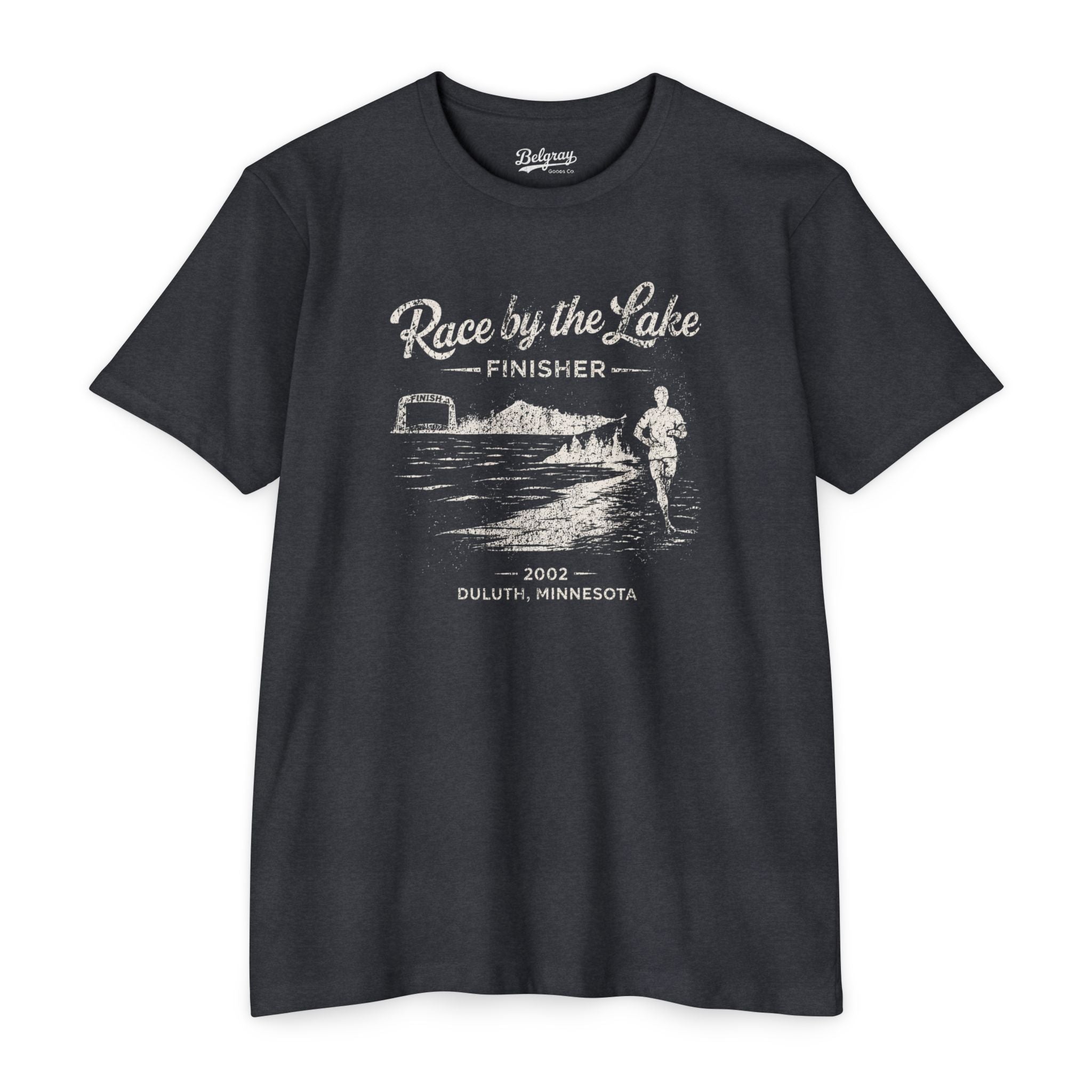 Race by the Lake Duluth Minnesota T-Shirt – Vintage Running Finisher Retro Tee
