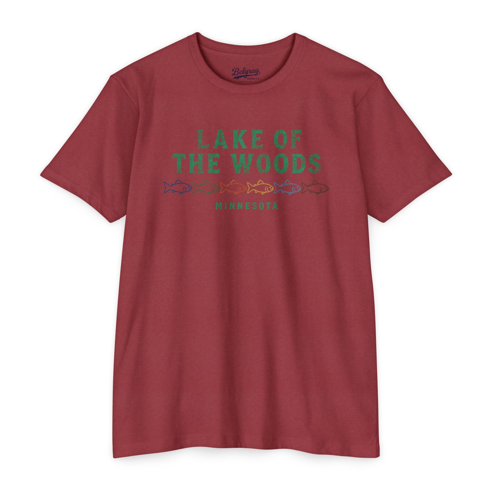 Lake of the Woods Minnesota Vintage Fishing T-Shirt | Retro Fish Graphic Tee