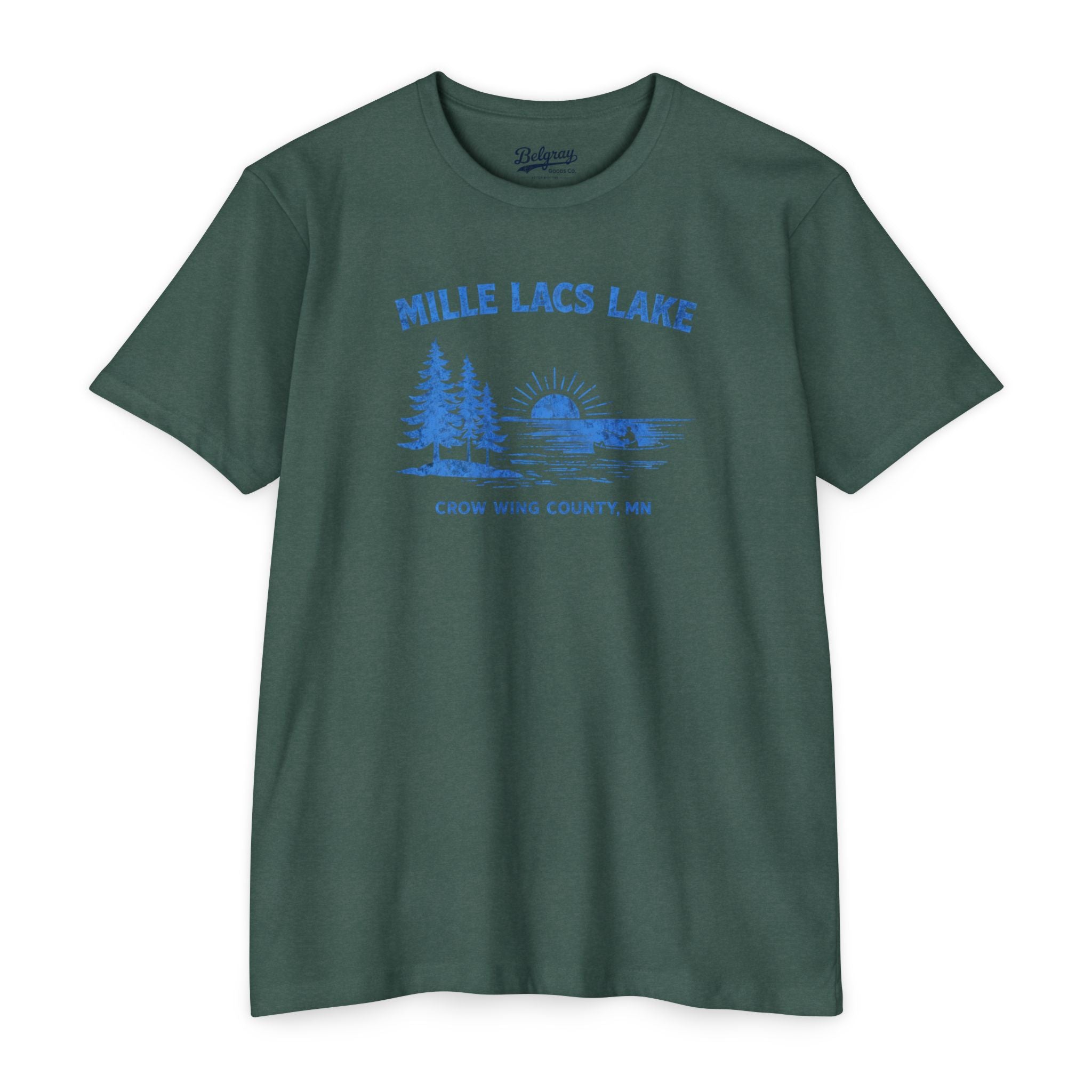 Mille Lacs Lake Minnesota T-Shirt – Vintage Canoe Sunset Retro Tee