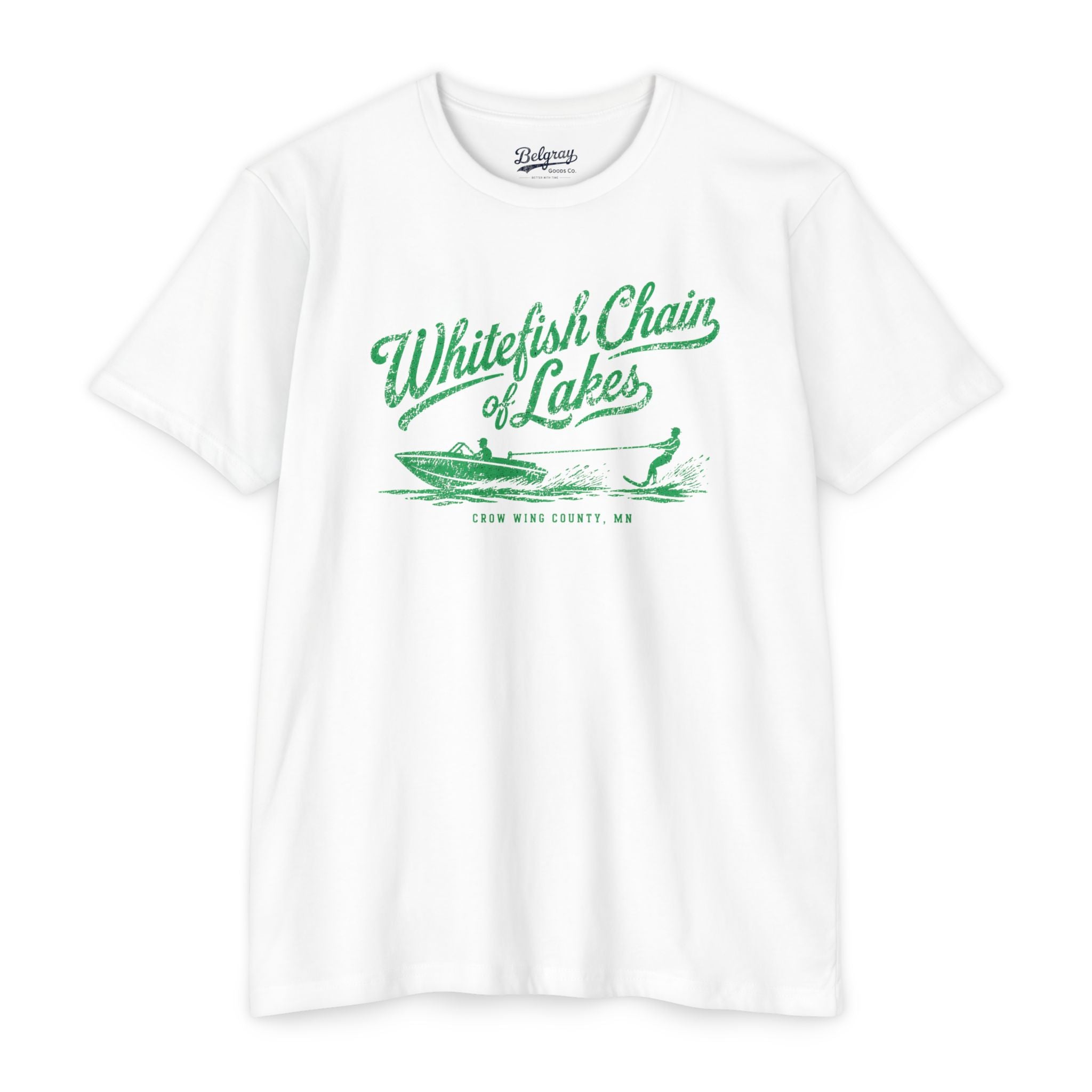 Whitefish Chain of Lakes Minnesota T-Shirt – Vintage Lake Map Retro Tee