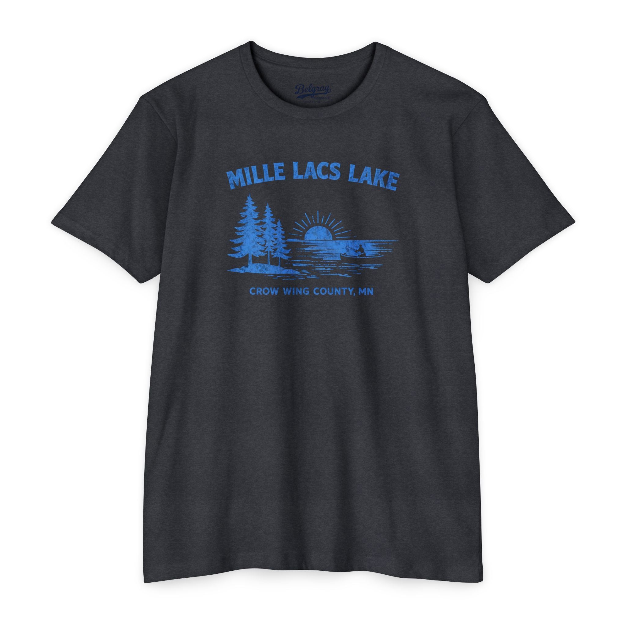 Mille Lacs Lake Minnesota T-Shirt – Vintage Canoe Sunset Retro Tee