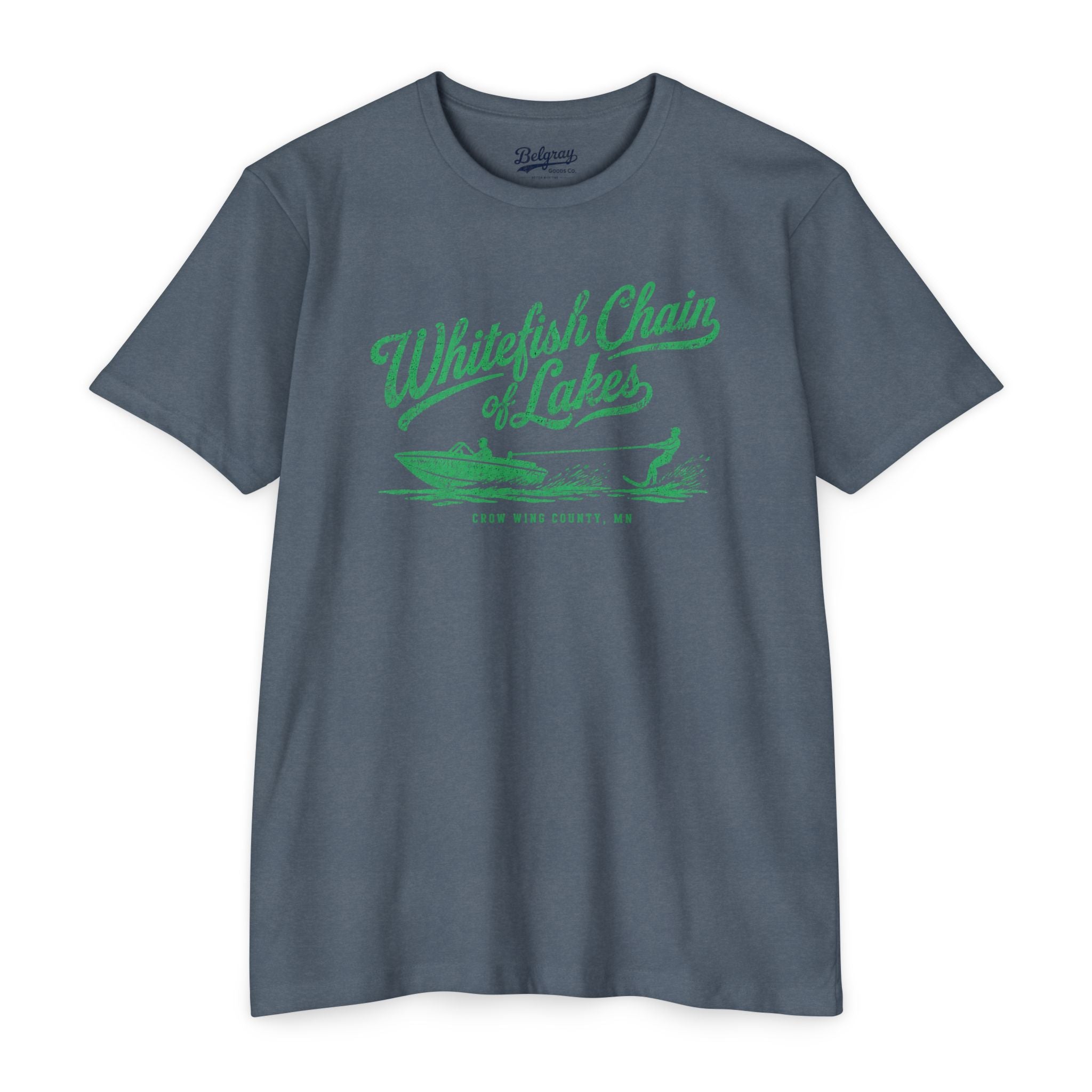 Whitefish Chain of Lakes Minnesota T-Shirt – Vintage Lake Map Retro Tee
