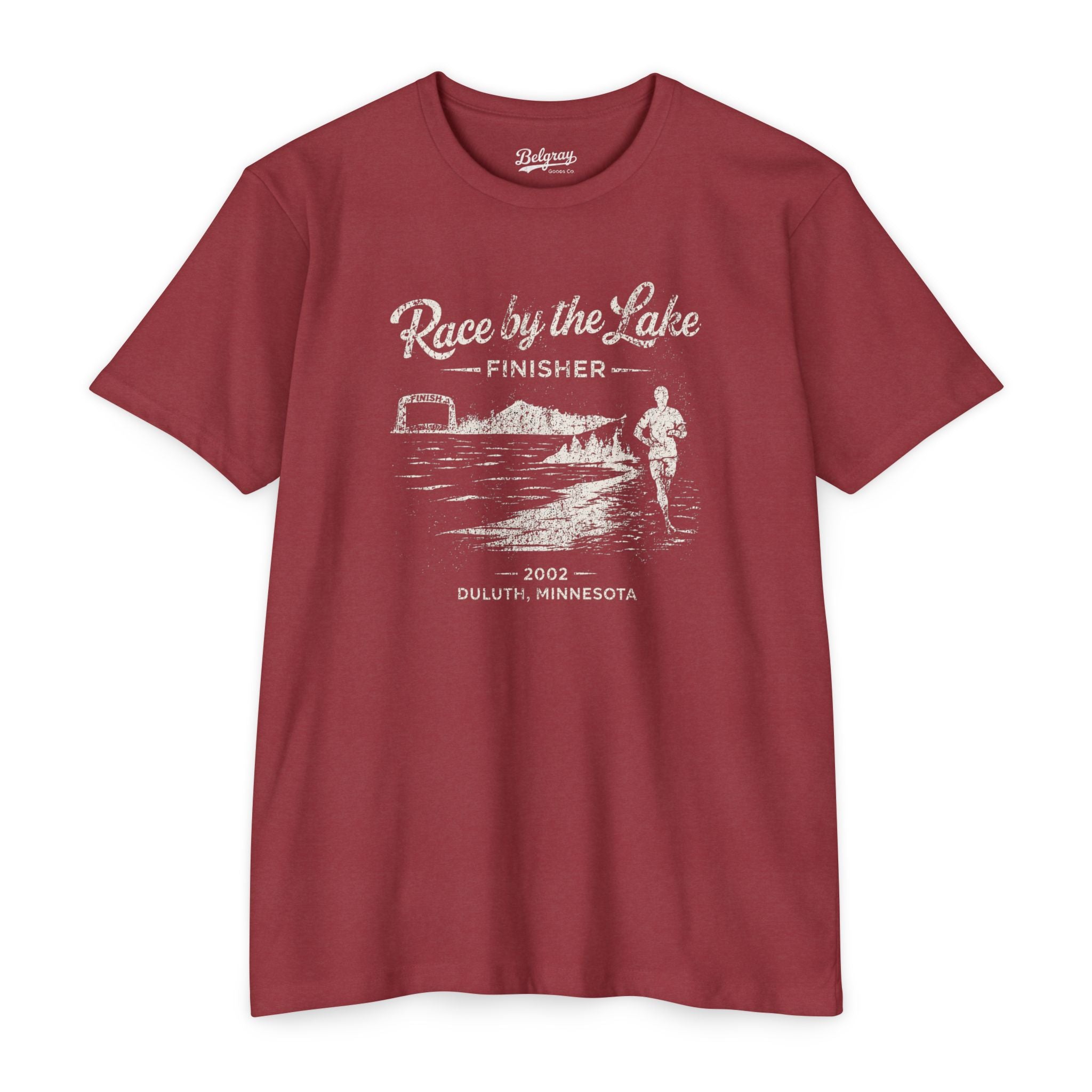 Race by the Lake Duluth Minnesota T-Shirt – Vintage Running Finisher Retro Tee