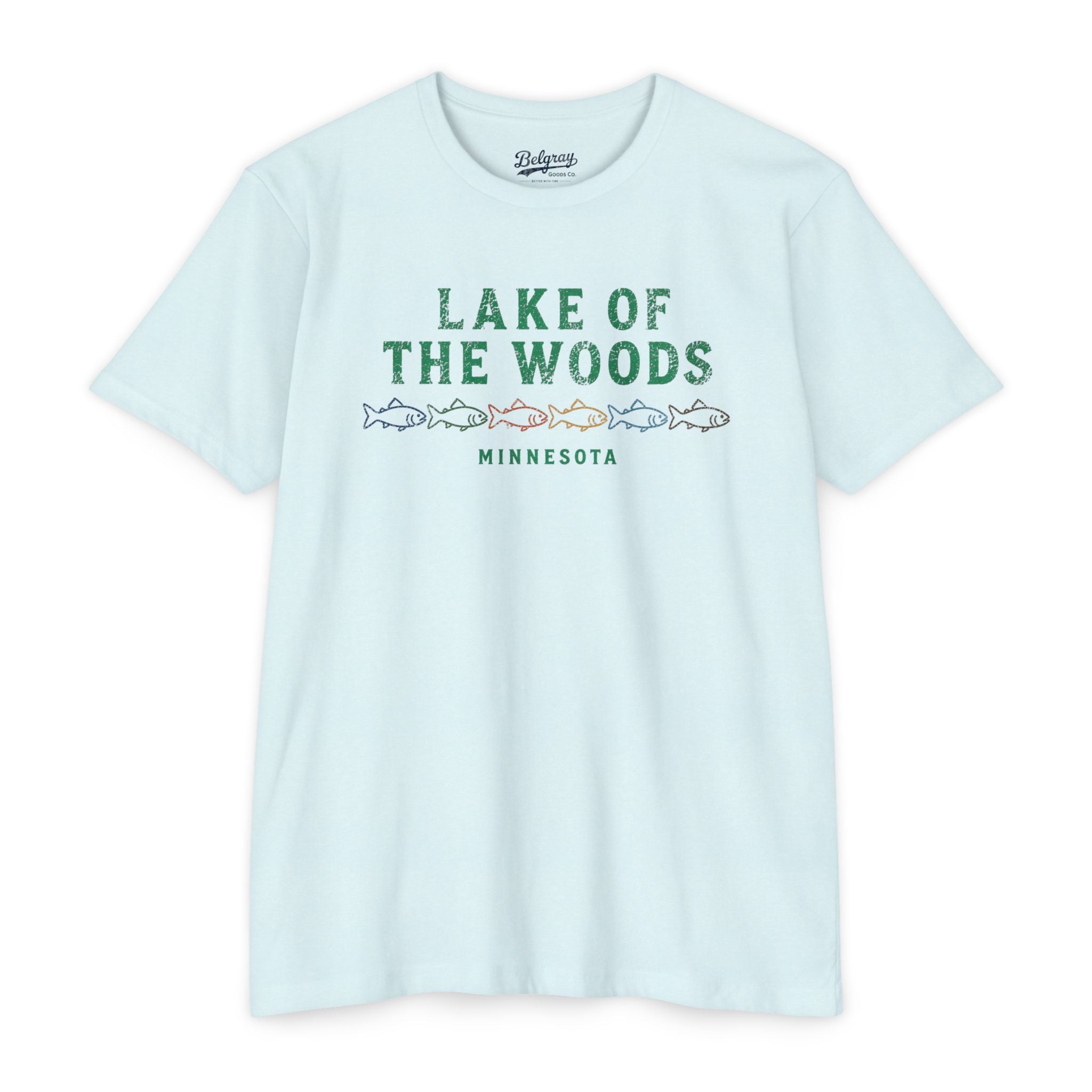 Lake of the Woods Minnesota Vintage Fishing T-Shirt | Retro Fish Graphic Tee